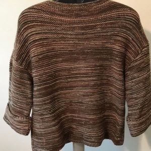 Neutral threaded sweater